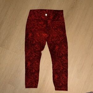 Lululemon Athletica Red and Black Leggings
